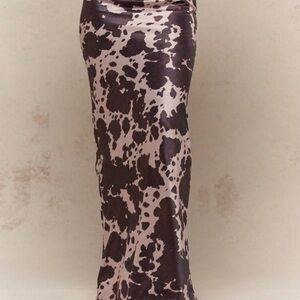 SHEIN Black and Brown Maxi Skirt